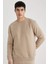 Regular Fit Bisiklet Yaka Kalın Basic Düz Sweatshirt T3777AZ24SP 1