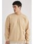 Oversize Geniş Kalıp Bisiklet Yaka Basic Düz Sweatshirt T5139AZ24SP 1