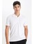 Slim Fit Dar Kesim Polo Yaka Kısa Kollu Pamuklu Modal Karışımlı Basic Düz Tişört M6609AZ24SP 1