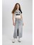 Long Fit Yırtmaçlı Uzun Boy Jean Etek B9847AX24SP 4