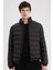 Slim Fit Mevsimlik Şişme Mont Dar Kesim Dik Yaka Fermuarlı Cepli B9782AX24SP 1