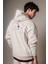 Oversize Geniş Kalıp Sırt Baskılı Kapüşonlu Kanguru Cepli Sweatshirt B4751AX24SP 1