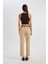 Baggy Fit Gabardin Kemerli Kumaş Pantolon Yüksek Bel Kısa Paça C1510AX24SP 5