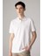 %100 Pamuk Regular Fit Polo Yaka Kısa Kollu Basic Düz Pike Kumaş Beyaz Tişört C1293AX24SP 1