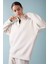 Fit Oversize Fermuarlı Dik Yaka Spor Sweatshirt B7756AX24SP 1