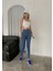 Kadın Süper Skinny Fit Esnek Likralı Denim Jean Kot Pantolon 2