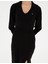 Kadın Siyah Regular Fit Triko Elbise 50280227-VR046 6