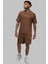 Air Jordan Jumpman Wordmark Unisex Brown Tee Air Jordan Nakış Logolu Pamuk Tişört Kahverengi 4