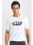 Regular Fit Bisiklet Yaka Baskılı Kısa Kollu Tişört B8935AX24SM 1