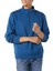 Erkek Yarım Fermuarlı Uzun Kollu Indigo Mavi Polar Sweatshirt 1