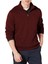 Erkek Yarım Fermuarlı Uzun Kollu Bordo Polar Sweatshirt 1