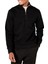 Erkek Yarım Fermuarlı Uzun Kollu Siyah Polar Sweatshirt 3
