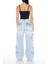 Mid-Rise Wide-Leg Kargo Jean Pantolon 6