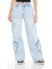 Mid-Rise Wide-Leg Kargo Jean Pantolon 1