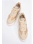 Sande Bej Denim Detaylı Kadın Spor Sneakers 2