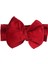 Kız Bebek Kırmızı Kurdeleli Kadife Bandana 1