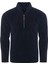 Unisex Tüylenme Yapmayan Rahat Kalıp Dik Yaka Soğuk Geçirmez Yarım Fermuarlı Polar Sweatshirt 1