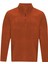 Unisex Tüylenme Yapmayan Rahat Kalıp Dik Yaka Soğuk Geçirmez Yarım Fermuarlı Polar Sweatshirt 1