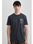 %100 Pamuk Slim Fit Dar Kesim Bisiklet Yaka Baskılı Kısa Kollu Tişört C2131AX24SM 1