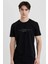 Slim Fit Dar Kesim Bisiklet Yaka Baskılı Kısa Kollu Tişört C2076AX24SM 1