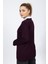 Vs Bayan V Yaka Dügmeli Düz U.kol Hırka Trk Bordo 4