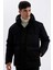 Slim Fit Dar Kesim Şişme Mont Kapüşonlu Fermuarlı Çift Cepli A3489AX24WN 1