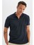 New Regular Fit Fermuarlı Kısa Kollu Basic Düz Polo Tişört C5586AX24SM 1