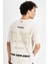 %100 Pamuk Comfort Regular Fit Rahat Kesim Bisiklet Yaka Sırt Baskılı Kısa Kollu Tişört C6142AX24AU 1