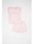 Kız Bebek Pijama Takımı Penye Basic Düz Bisiklet Yaka Kısa Kollu Üst Şort C5067A524HS 1