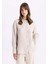 Relax Fit Keten Uzun Kollu Gömlek Tunik C5634AX24SM 3