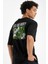 %100 Pamuk Rick and Morty Boxy Fit Bisiklet Yaka Sırt Baskılı Kısa Kollu Tişört C6511AX24AU 1