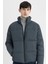 Su İtici Slim Fit Şişme Mont Dar Kesim Dik yaka Fermuarlı Cepli Astarlı C5631AX24WN 1