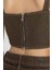 Kalın Askılı Crop Korse Jean Bluz C5695AX24SP 5