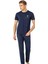6078 Erkek Kısa Kollu Bisiklet Yaka Pijama Takım-Indigo 1