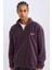 Comfort Regular Fit Rahat Kalıp Dik Yaka Baskılı Polar Sweatshirt C7793AX24AU 1
