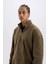 Comfort Regular Fit Rahat Kalıp Dik Yaka Baskılı Polar Sweatshirt C7795AX24AU 4