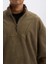 Comfort Regular Fit Rahat Kalıp Dik Yaka Baskılı Polar Sweatshirt C7795AX24AU 5