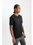 Fit Slim Fit Dar Kesim Bisiklet Yaka Baskılı Sporcu Kısa Kollu Tişört X6142AZ24AU 3
