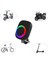 Bisiklet Motosiklet E-Scooter Uyumlu Gidona Bağlantılı Bluetooth Hoparlör 5W Rgb Işıklı Ses Bombası 3