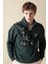 Comfort Regular Fit Rahat Kalıp Fermuarlı Dik Yaka Baskılı Sweatshirt C6132AX24AU 1