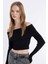 Coool Slim Fit Dar Kesim Açık Omuz Basic Düz Triko Kazak B6537AX24WN 1