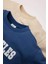 Erkek Bebek Bisiklet Yaka Baskılı İçi Yumuşak Tüylü İnce 2'li Sweatshirt D0706A524AU 2