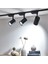6 Adet Dekoratif LED Ray Spot + 2 Metre Ray Siyah Kasa Günışığı Işık 3