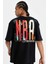 Fit NBA Wordmark Oversize Geniş Kalıp Bisiklet Yaka Sırt Baskılı Pamuklu Kısa Kollu Tişört A1890AX24AU 1