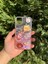 Kabartmalı Yüzen Simli Apple iPhone Kılıf - Cute Series 1