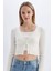 Regular Fit Crop Düğmeli V Yaka Triko Hırka A2076AX24AU 1