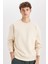 Boxy Fit Bisiklet Yaka Baskılı Sweatshirt X8282AZ24AU 1