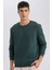 Regular Fit Bisiklet Yaka Kalın Basic Düz Sweatshirt T3777AZ24AU 1