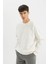 Oversize Geniş Kalıp Bisiklet Yaka Kalın Basic Düz Sweatshirt T5139AZ24AU 4
