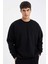 Oversize Geniş Kalıp Bisiklet Yaka Kalın Basic Düz Sweatshirt T5139AZ24AU 1